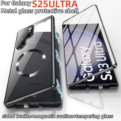 Подходит для Samsung S25U Magneto S24ultra Magsafe Чехол для мобильного телефона Металлическое стекло Защитная застежка