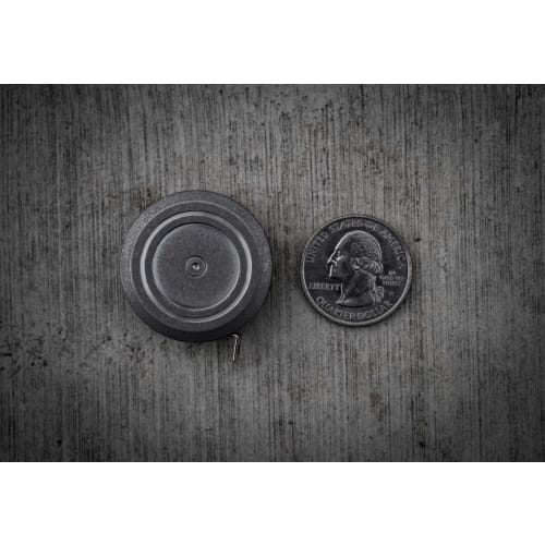 TEC Accessories Ti-Tape Titanium Retractable Mini Tape Measure (Stonewash Finish) - Imperial and Metric 3ft User-Interchangeable Small Measuring Tape