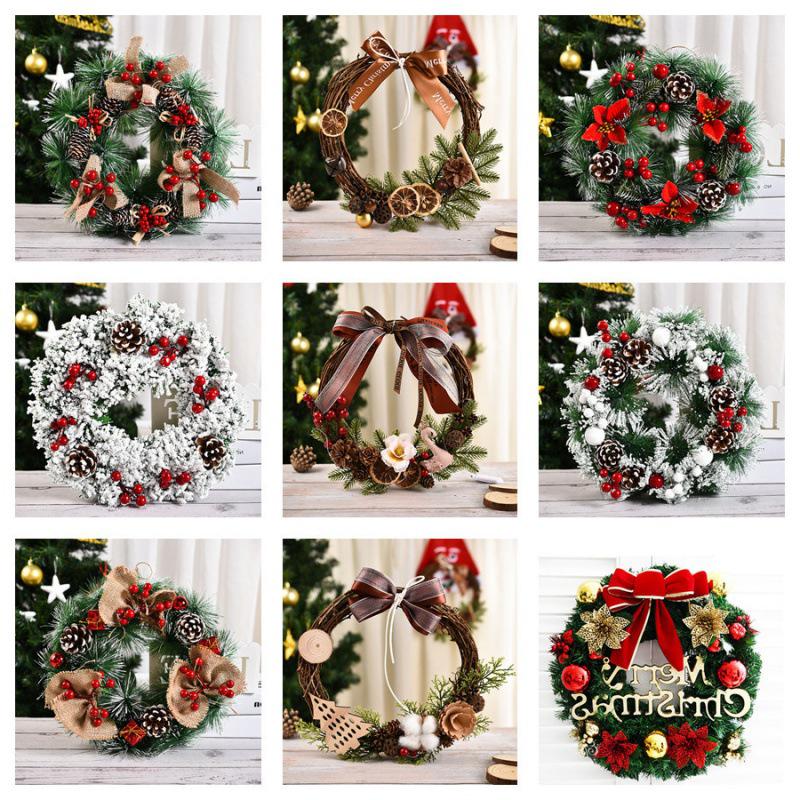 2023 Christmas Wreath: Cross-border Hot Selling 30CM Holiday Decoration for Shopping Mall & Hotel