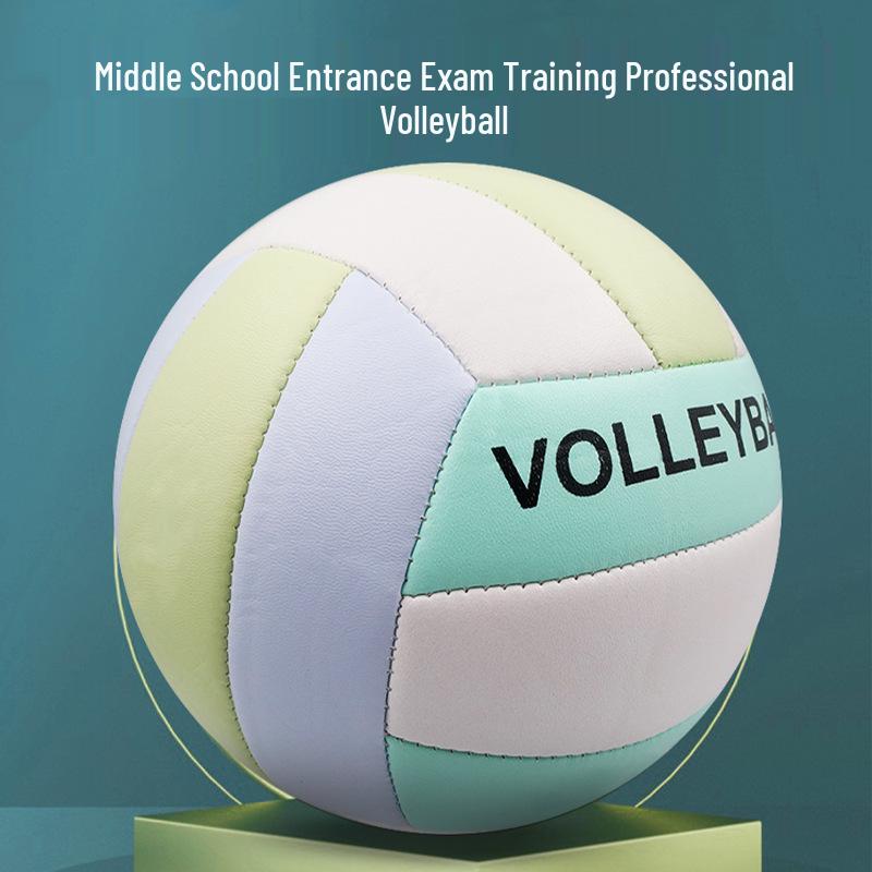 Junior Volleyball Size 4 or 5 - Soft PU Leather, Machine-Sewn, Ideal for Elementary to Junior High Training and Beach Play.