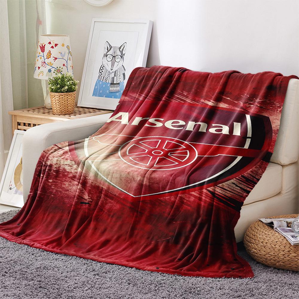 Arsena team logo Print FlAannel Blanket, High quality Comfortable for All Seasons, Home Decor, Warmth and Comfort