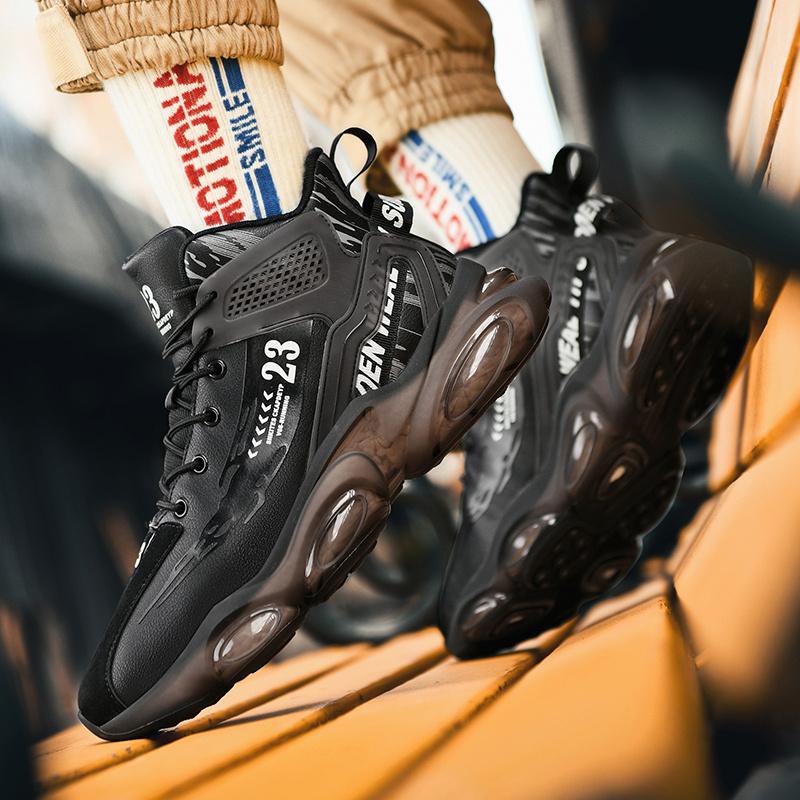 Модная мужская весенняя обувь высокого качества, трендовая, на толстой подошве, на ремешке, баскетбольная, новая, дышащая, амортизирующая, повседневная, кроссовки, 2025