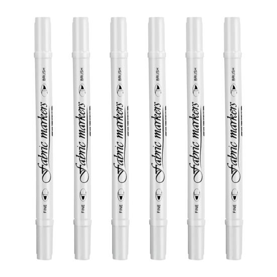 4/6 шт. тканевая ручка с двойным наконечником, текстильные маркеры, водонепроницаемая ручка для рисования граффити, футболка, пальто