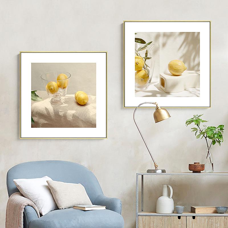 Nordic Minimalism Yellow Lemon Pictures Fruit Posters and Prints Wall Decoration Paintings for Kitchen Decor Restaurant Decor