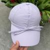 Bow quick-drying baseball cap women's summer versatile wide brim big head circumference showing face small peaked cap big face hat tide