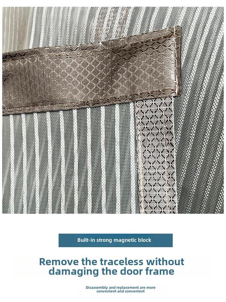 Магнитная москитная штора, открывающаяся вбок — сетка на липучке без сверления для спальни, самозакрывающаяся защита от мух и насекомых.