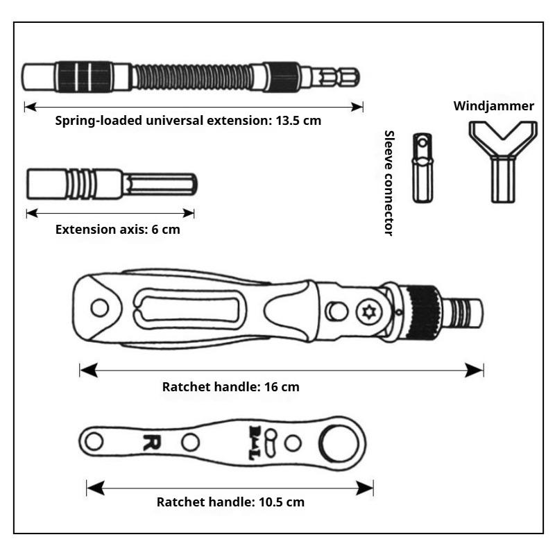38-in-1 Effortless Ratchet Screwdriver Set Home & Office Repair DIY Hardware Tool Screwdriver Set