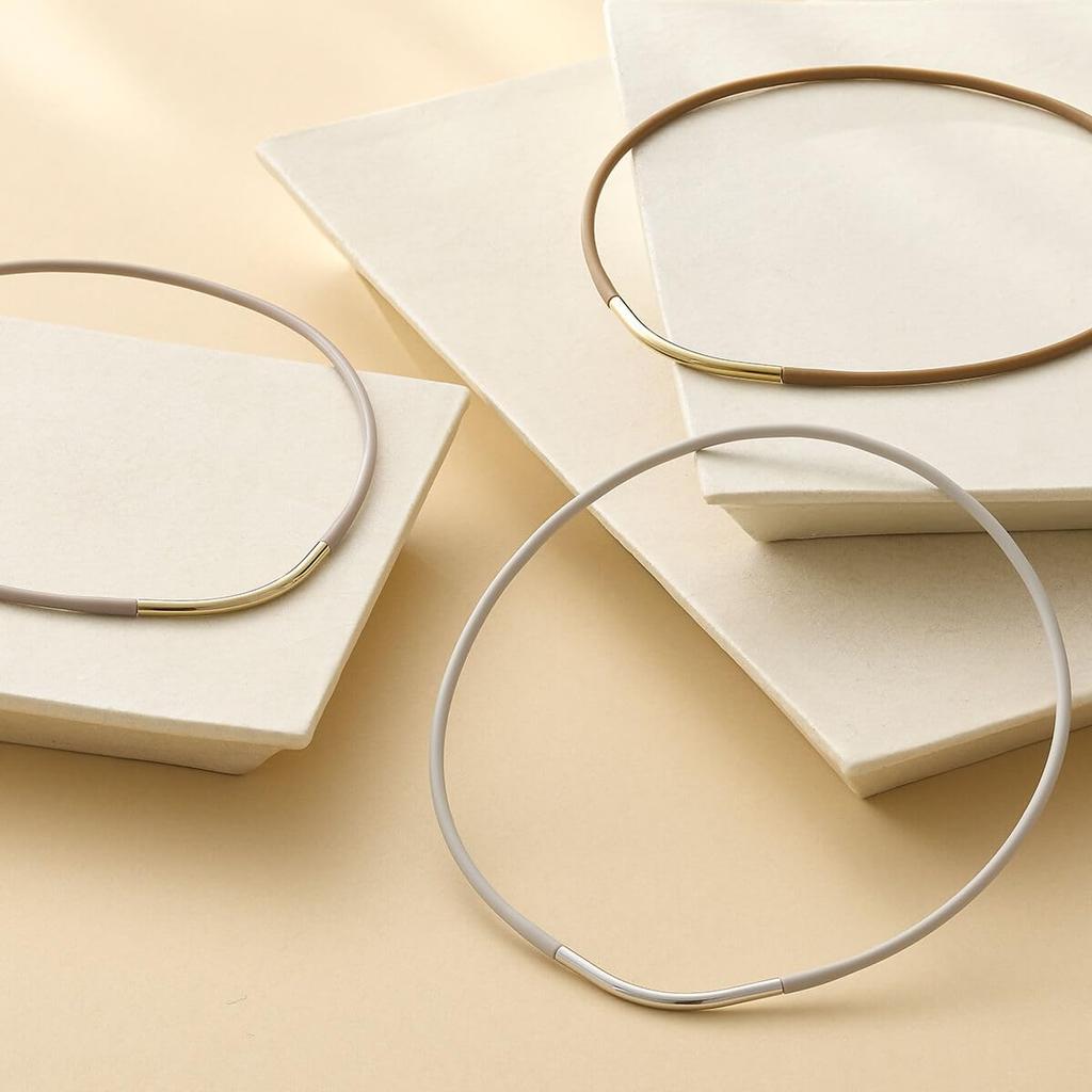 Lieri Official Colantotte Loop Necklace, Magnetic Necklace, Choker Style, Greige, One Size Fits Most, Women's