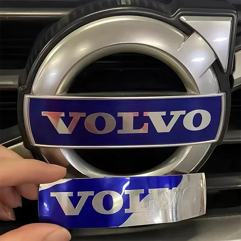 rlcr3 Metal Car Front Grille Emblem Logo Steering Wheel Airbags Badge Stickers For Volvo XC90 V90 V60 XC60 V40 S80 S60 S90 C40 XC40