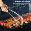 BBQ Tongs Stainless Steel Sausage Turning Grill Tongs for Bacon Steak Meat Vegetables Long Handle BBQ Grill Flipping Tongs Food-Grade Kitchen Tongs