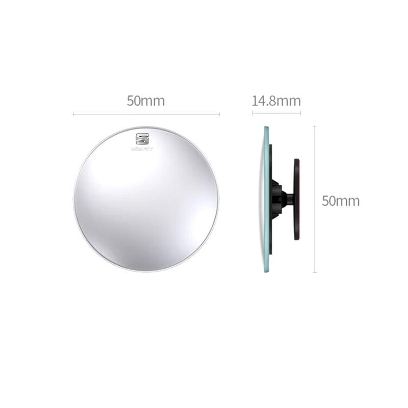 Автомобильное выпуклое зеркало заднего вида с круглым каркасом и широким углом обзора для Seat Alhambra MK3 Leon FR Altea Ibiza Toledo Cordoba Arona Ateca
