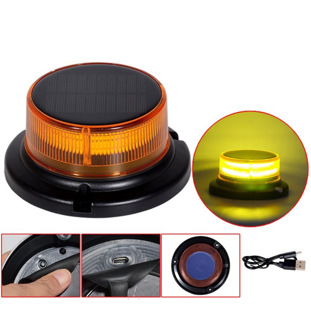 Waterproof Rechargeable Warning Flashlight Durable Off-Road Warning Lamp Safety Lighting