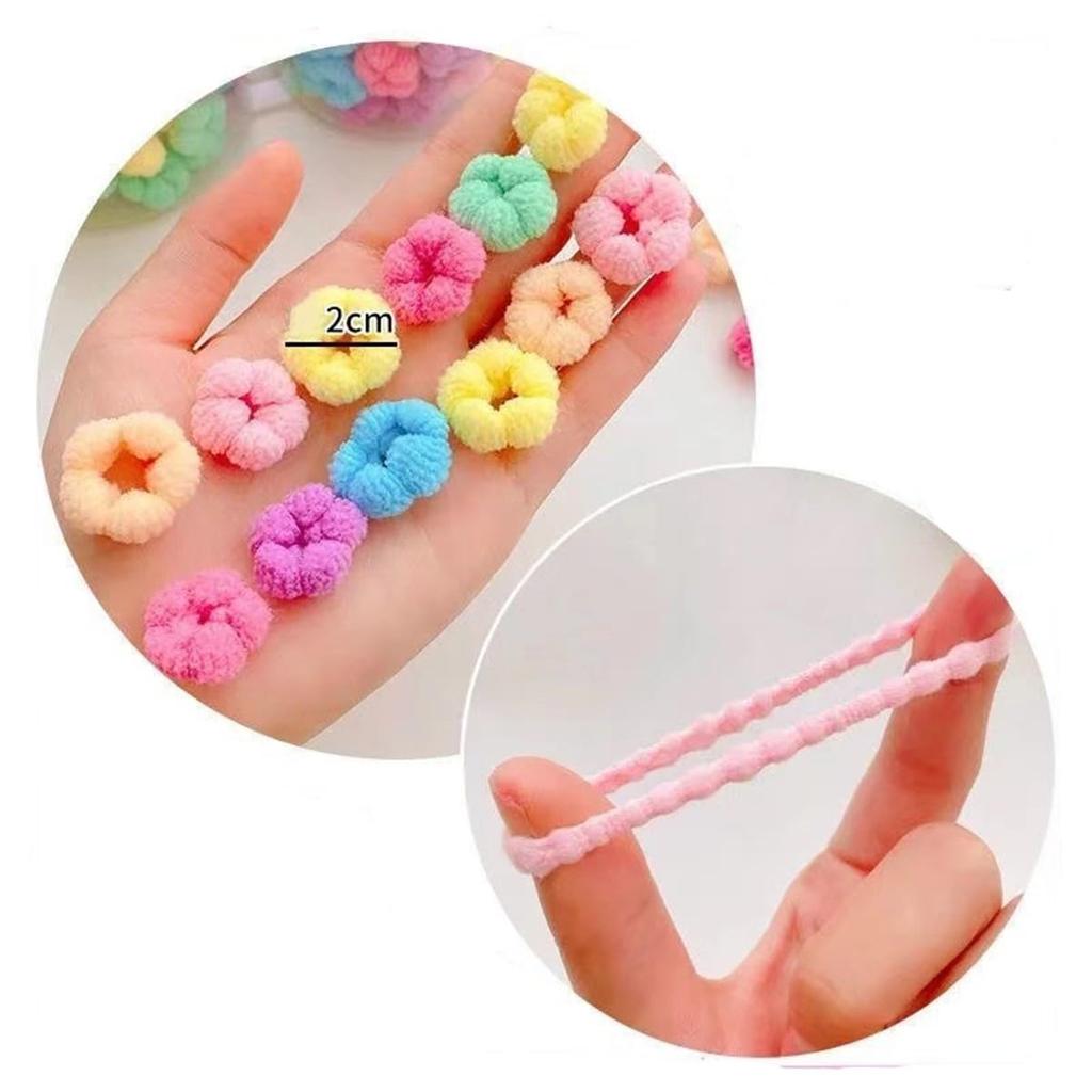 100 шт. Конфетных цветов Маленькие резинки для волос для собак для ухода за питомцами, Не повреждающие шерсть