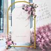 3 PCS Gold Wedding Arch Stand Party Decor Balloon Arch Frame Backdrop Holder Bracket Size 6FT 6.6FT 7.2FT Set Birthday Ceremony