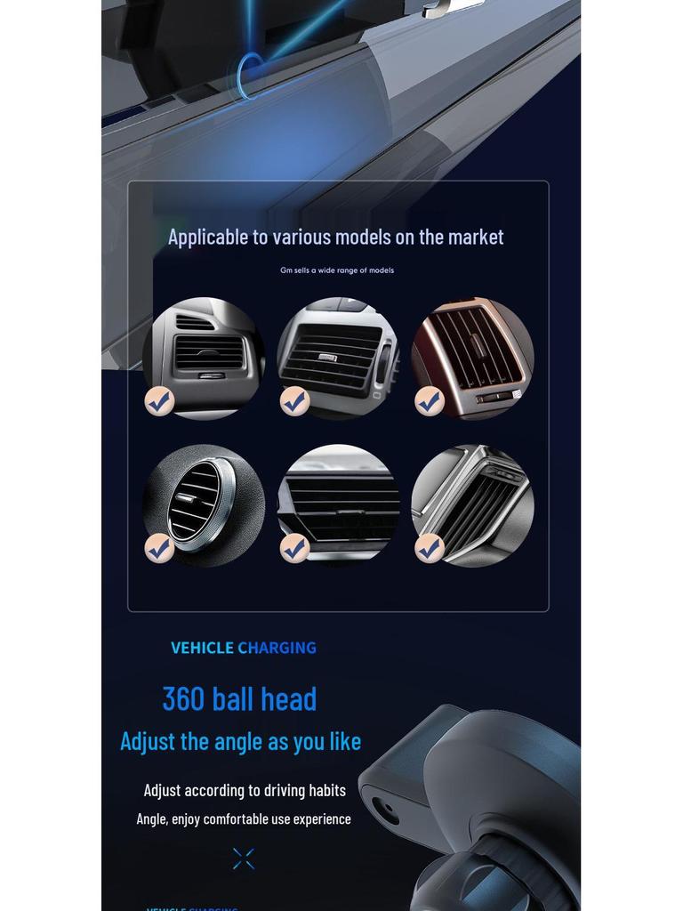 15W Wireless Car Phone Charger & Holder