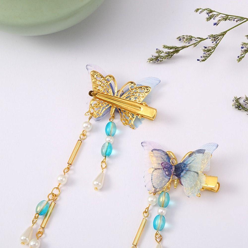 Палочки для волос с кисточками, головные уборы в китайском стиле, заколка для волос Ханфу, детская заколка, заколка в старинном стиле