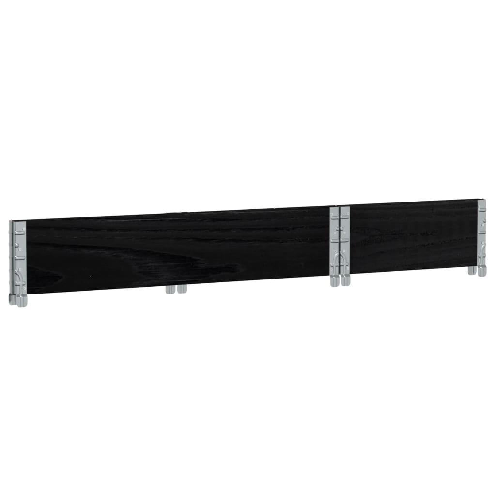 Pallet Frame Kit Black 100 x 50 cm Solid Pine Wood