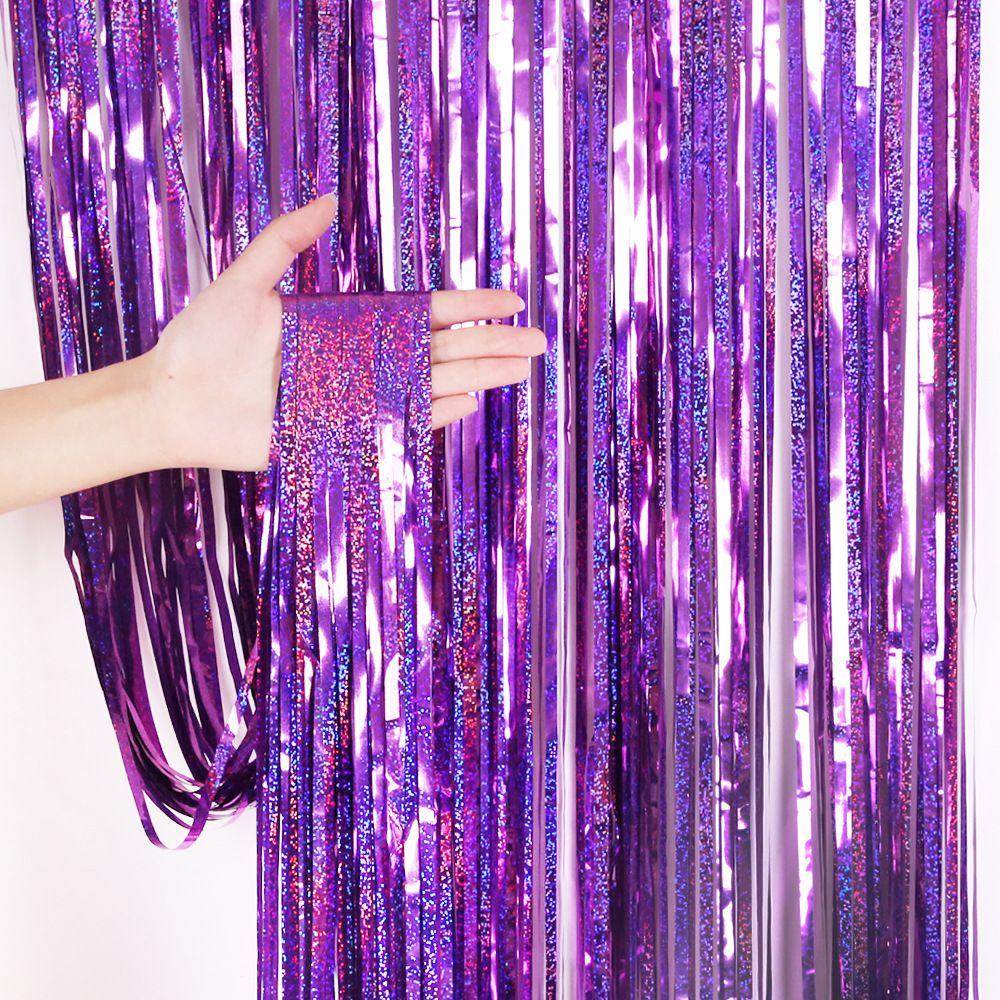 Transform Your Home Into A Party Venue With Laser Rain Curtain Foil Metal Wire Background