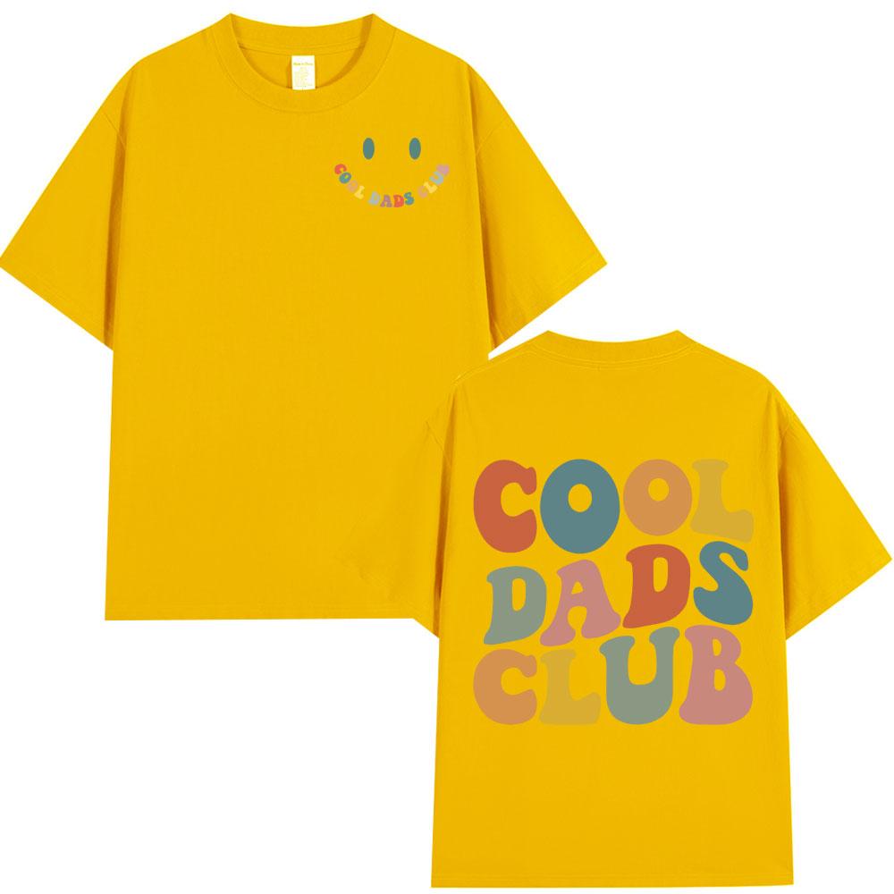 Cool Dad Club Tshirt Unisex Clothing Dads Birthday Short Sleeve Tshirts Grandfather Husband Homme Cotton Tshirt Tops Streetwear