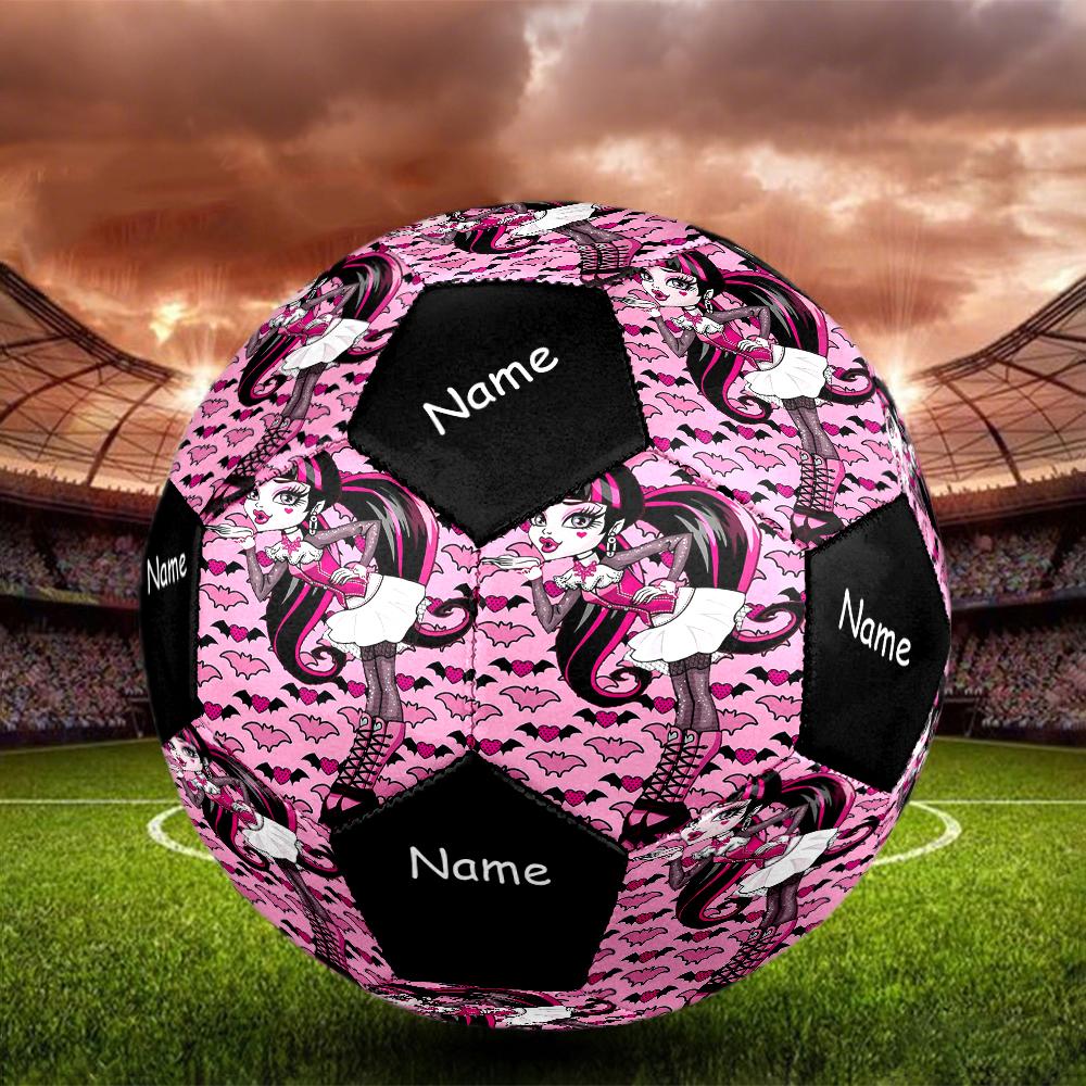 Custom Name Monster High Theme Size 5 Soccer Ball, Suitable for Both Indoor and Outdoor Matches, a Gift Suitable for Everyone.