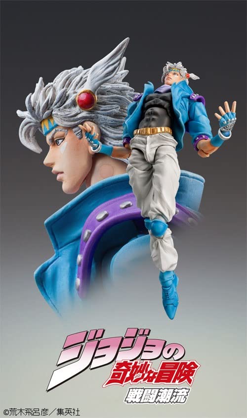 Супер подвижная фигурка Bizarre Adventure Part Antonio Zeppeli 160 мм окрашенная подвижная фигурка ME21341 "JoJo's 2" "Caesar Second" приблизительно. ПВХ, АБС и нейлон