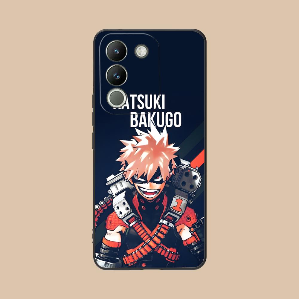 MHA Bakugo Mobile Phone Case for VIVO Y77 76 75 74 73 72 58 56 55 51 50 38 36 Y19 Y18 Y03 Y01 5G Colorful Printing Cover Luxury