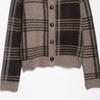  European and American style, new women's fashion, versatile, cross-border daily casual plaid knit jacket