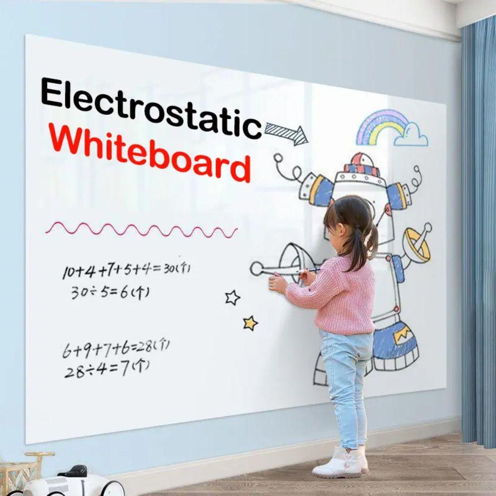 Electrostatic Whiteboard Sticker Removable Erasable Whiteboard Teaching Graffiti Drawing Board
