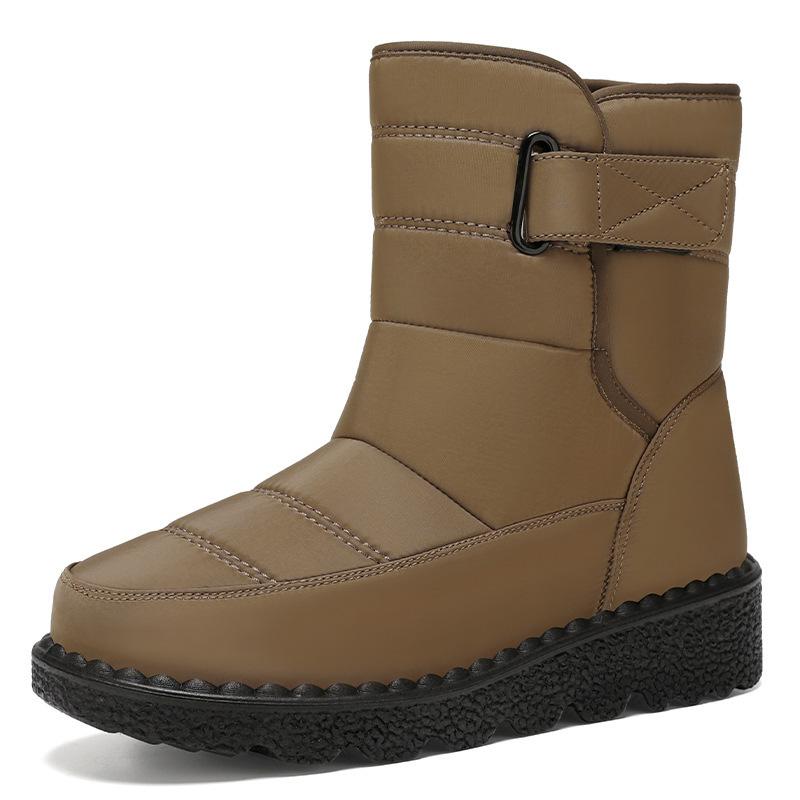 Хлопковые ботинки женские зимние новые внешнеторговые большого размера ботинки теплые и с начесом утолщенные полиуретановые хлопковые туфли уличные зимние ботинки