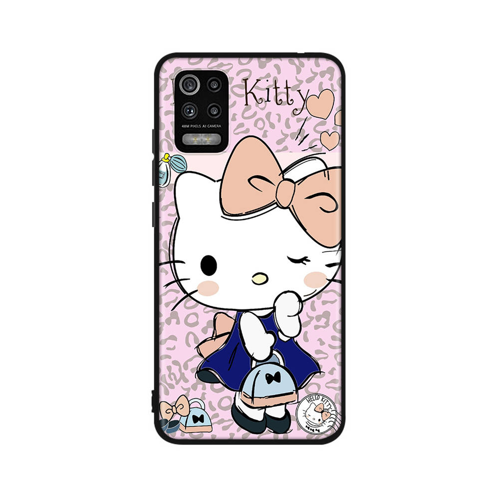 Чехол KT59 Hello Kitty Girl для Samsung A04 A14 A23 A34 A54 M23 M33 M52 M53 Realme 10 9 C30S C35 C55 VIVO Y02S Y21 Y33S Y51 X80 Pro, прозрачный чехол
