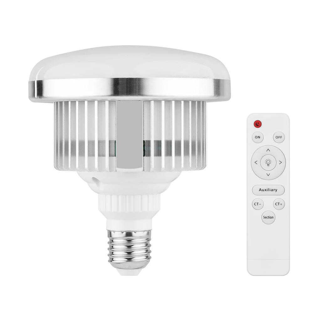 45W E27 LED Bulb Video Light Bi-color 3000K-6000K with Remote Control Wide Voltage AC110~235V for