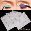Новые 4 листа/набор трафаретов для макияжа глаз, наклейки для женщин, макияж, быстрая подводка для глаз, наклейки для теней для век, трафареты