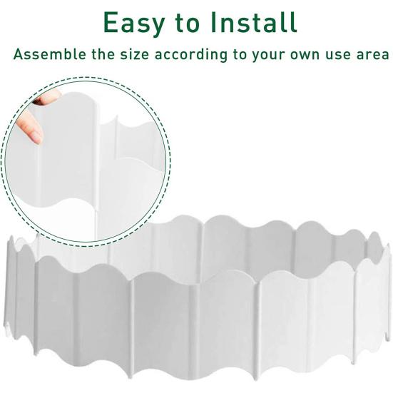 20Pcs Border Fence Easy Installation High Toughness All-Purpose Walkway Landscape Edging Plant Border Yard Supply