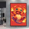 Japanese Anime Canvas Paintings  Pikachu Poster Cartoon Character Picture Bright and Clear Colors High Quality Home Decor