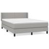 3129553 vidaXL Divan Bed with Mattress Light Grey 140x200cm Fabric