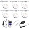AIBOO Cabinet Lights, 12V LED Downlights with Remote Control, 10 Dimmable Levels, Compact and Slim, AC Adapter, Stylish Lighting Fixtures, Easy