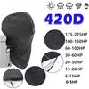 420D 0-225HP Yacht Half Outboard Motor Engine Boat Cover Anti UV Dustproof Cover Marine Engine Protection Waterproof Black