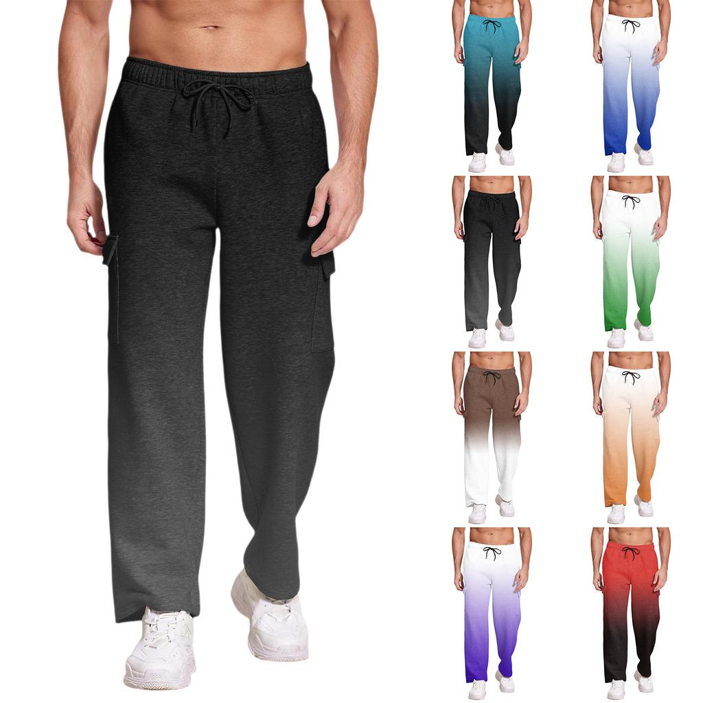 Casual Sports Pants Men's Loose Leggings Long Panel Fitness Running Training Pants