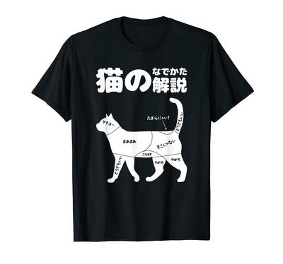 NekoTee Дизайн для любителей кошек Объяснение того, как гладить кошку Забавный любитель кошек Идея подарка Подарок-сюрприз Котенок Короткий рукав Принт с изображением питомца Черный S
