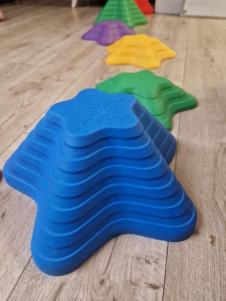 Sensory path river stones Childrens balancing stones  stepping stones  motor skills and coordination Starfish 11 pcs