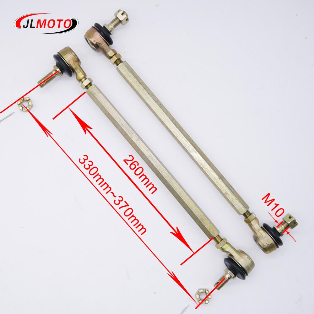 1Pair/2pcs M10-M10 210mm 220mm 230 240mm 250mm 260mm 300mm ATV Tie Rod Kits Fit Ball Joint for China Chinese ATV Quad Bike Parts