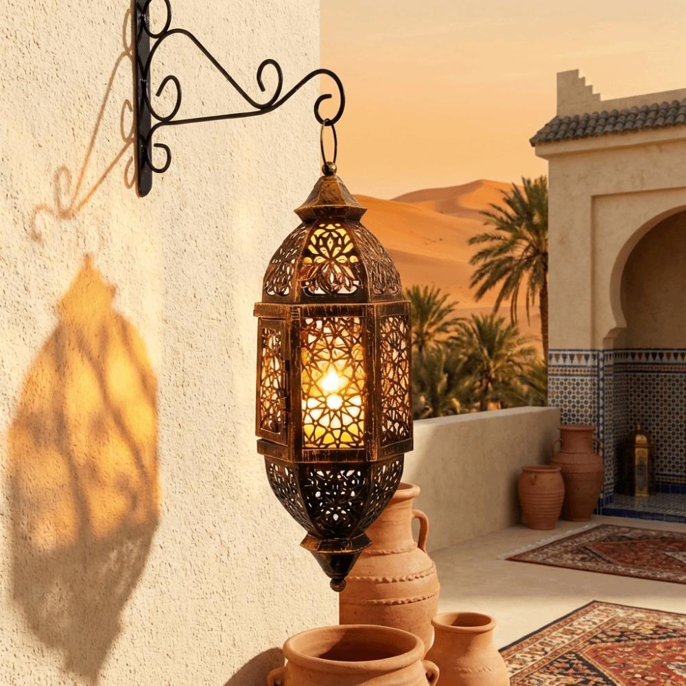 Metal Frame Metal Hollow Lantern Luxury Candle Lantern Wind Lamp Candle Holder Living Room