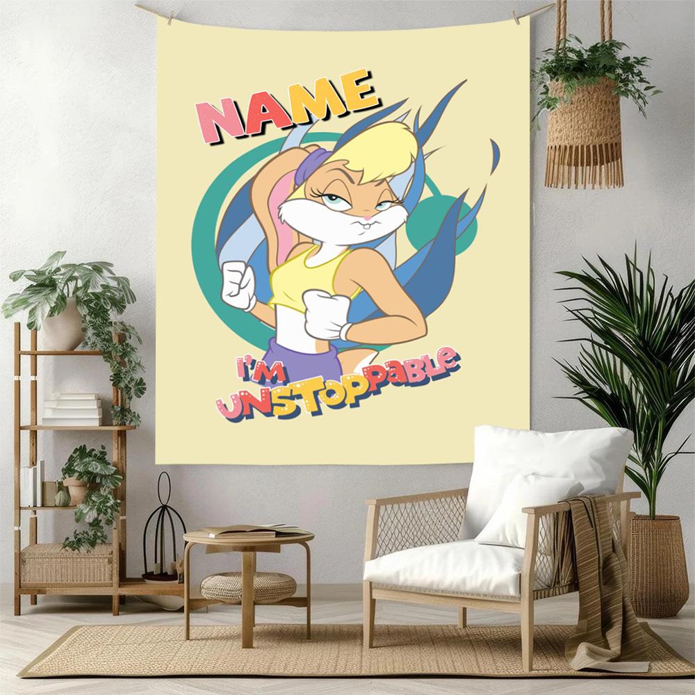 Warner Custom Your Name Wall Decor Tapestry Art For Pet Memorial Birthdaywedding Party Backdrop Family Gift