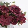 Silk Peony Artificial Flowers Fake  Bouquet Wedding Party Decor