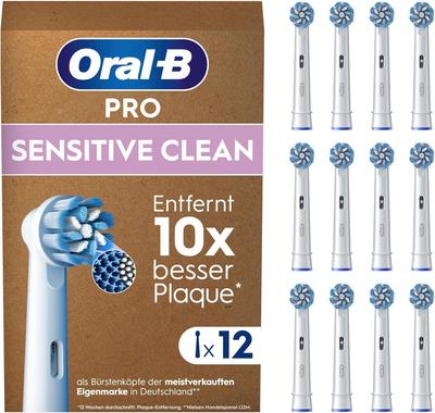 Braun Pro Запасные мягкие чувствительные насадки Oral-B, Ультратонкая щетина, Очищающие, Упаковка 12 шт., EB60X-12 [Б/у]
