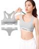 VICHERIA Sports Bra Set with Wireless Sports Bra Gym Women's T-Back [Cotton, Wireless, Comfortable] Women's Set, Underwear, Sports,