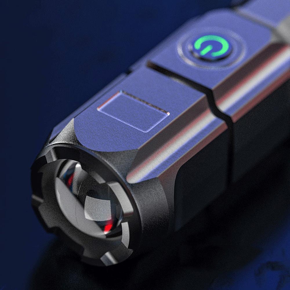 LED Rechargeable Flashlight Mini Handheld Zoomable Flashlight High Lumen Camping Light with 3 Light