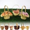 With Handle Flower Arrangement Basket Mini Handheld Baskets Gift Weaving Basket Flower Shop