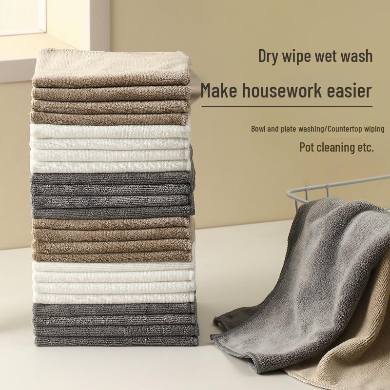 Впитывающее кухонное полотенце из микрофибры и толстая губка для мытья посуды