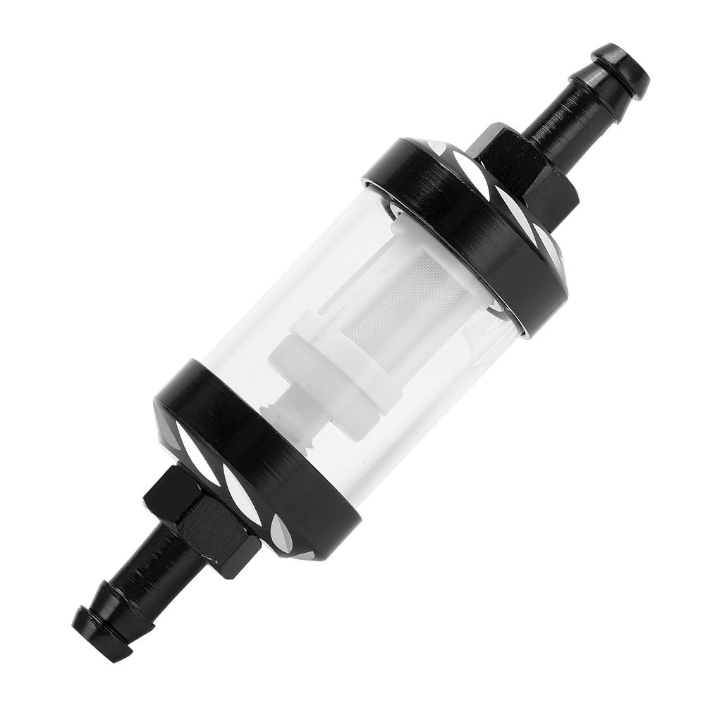 Glass Fuel Filter Element Aluminium Alloy Shell Replacement for Cars ATV SUVs Motorcycles Pit